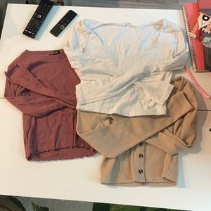 Long sleeve crop top bundle